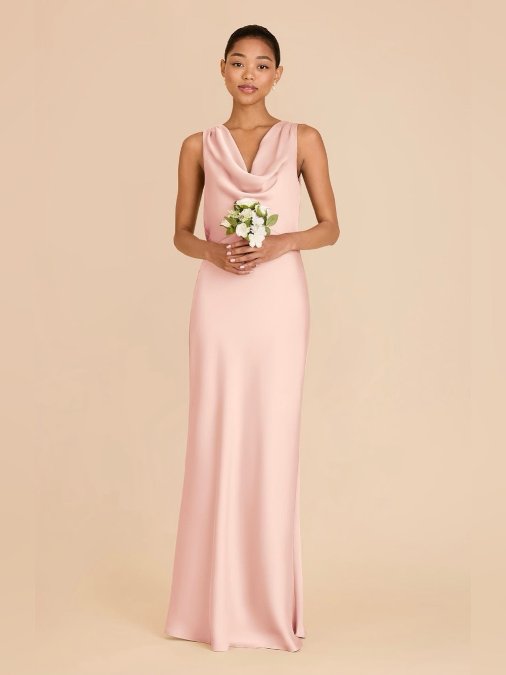 Birdy Grey Bonnie Matte Satin Dress - Blush Pink